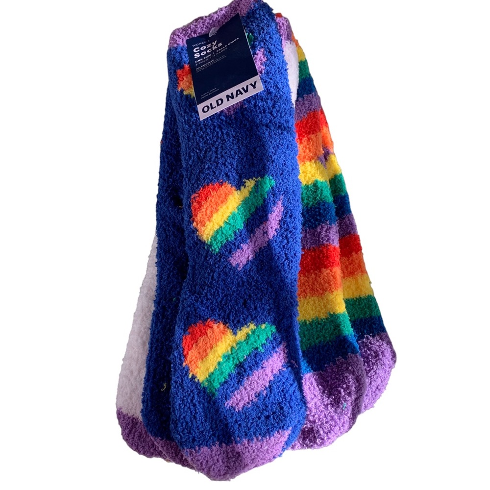 Rainbow Fuzzy Socks 3-Pack